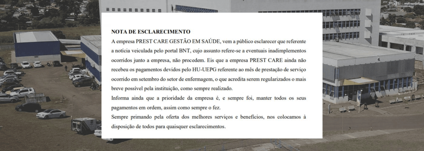 Empresa se manifesta sobre salários atrasados no Humai e Hospital Regional