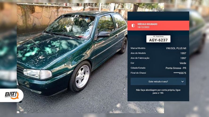 Bandidos armados roubam carro no centro de Ponta Grossa