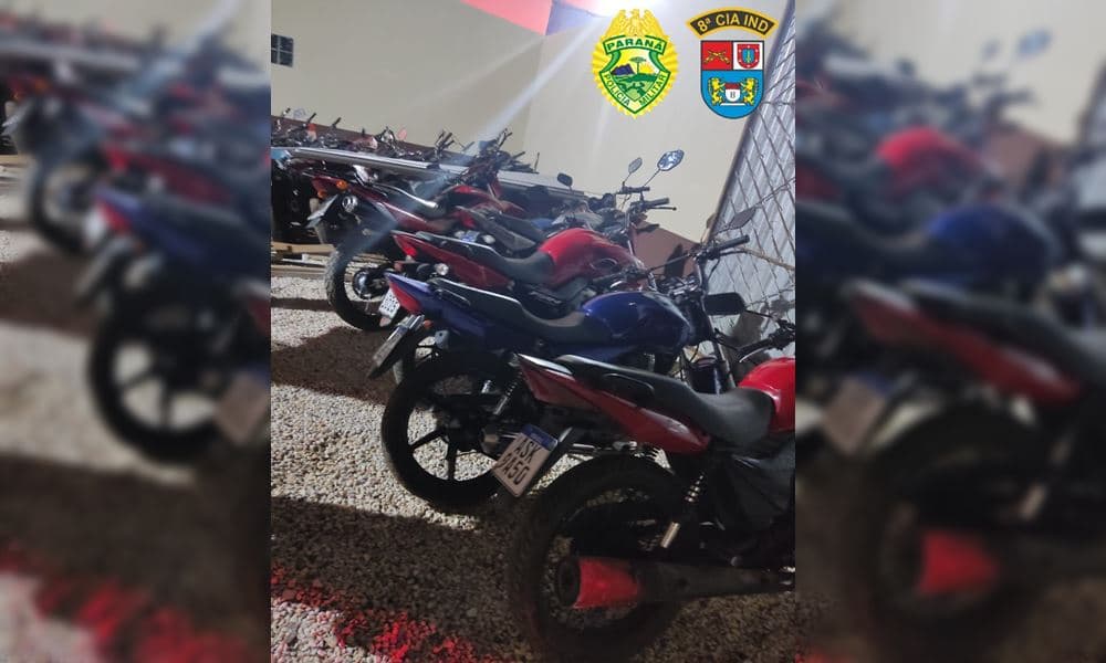 PM apreende cinco motos durante a madrugada em Ipiranga