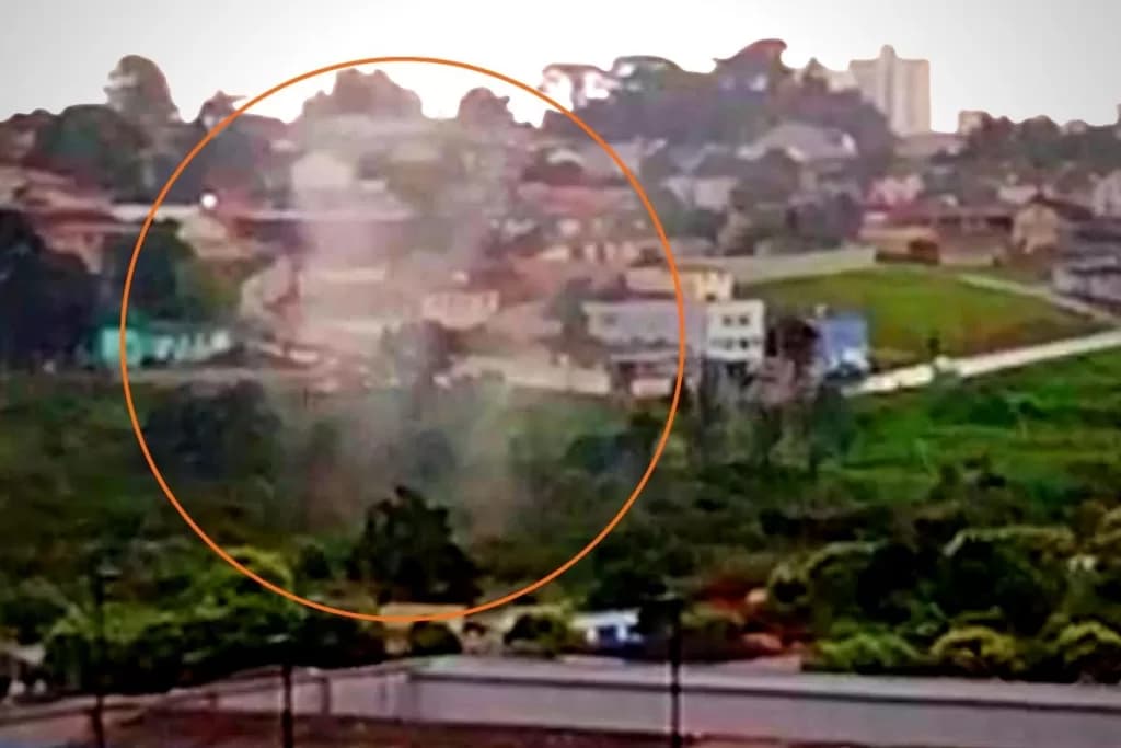 Ventos fortes causam fenômeno semelhante a tornado e assusta moradores em Guarapuava