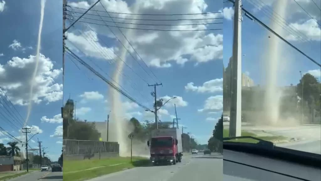“Redemoinho do Saci” é filmado em cidade do Paraná; Simepar explica fenômeno