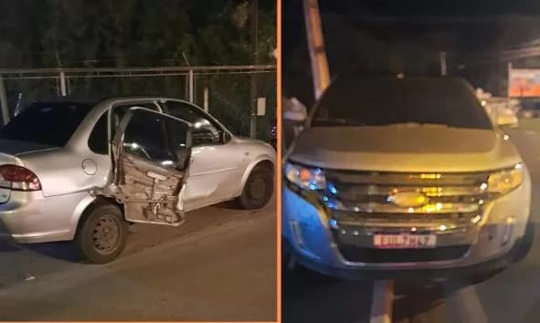 Motorista bate em caminhonete e deixa mulher e criança de 1 ano feridas na PR-340