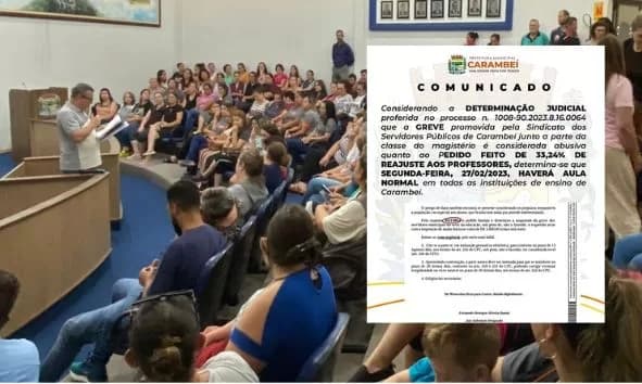 Justiça considera declaração de greve de professores em Carambeí com “abusiva”