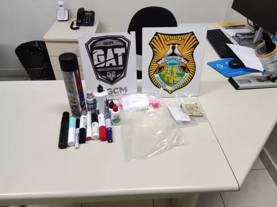 Dois adultos presos e dois menores são apreendidos por pichação em PG