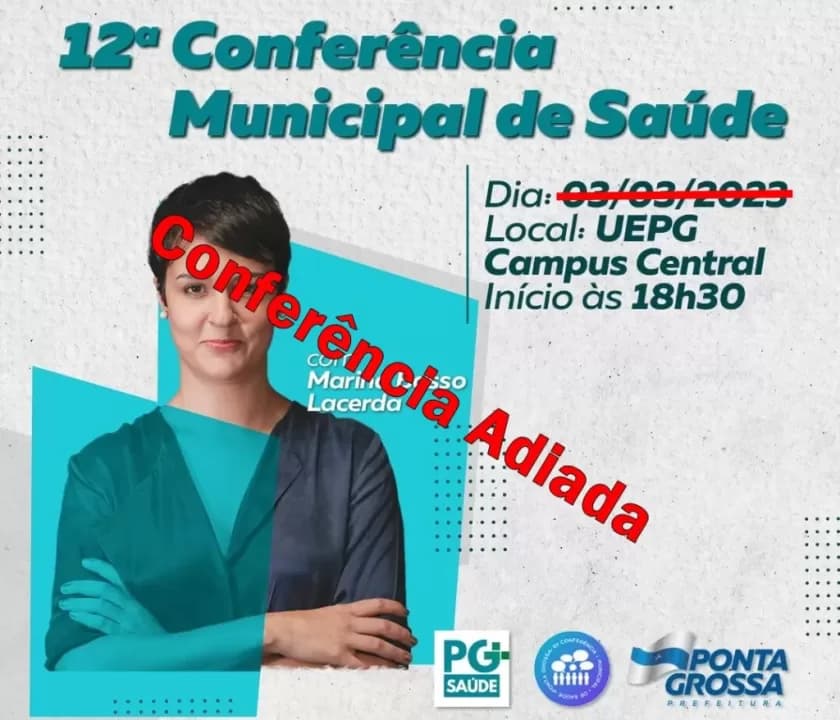 Conferência Municipal de Saúde de Ponta Grossa é adiada