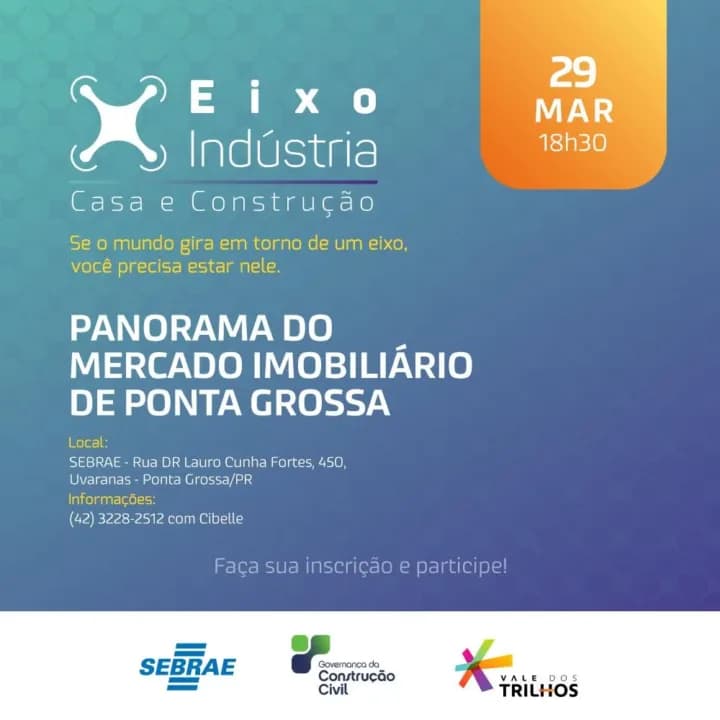 Serão apresentados estudos da oferta do setor, com o que existe de imóveis disponíveis no momento, e uma projeção até 2028