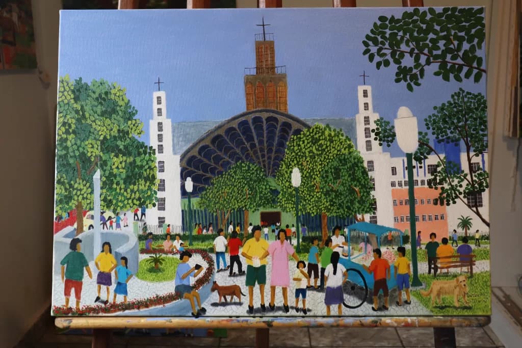 Artista retrata patrimônio natural e cultural de Ponta Grossa em exposição no Ponto Azul
