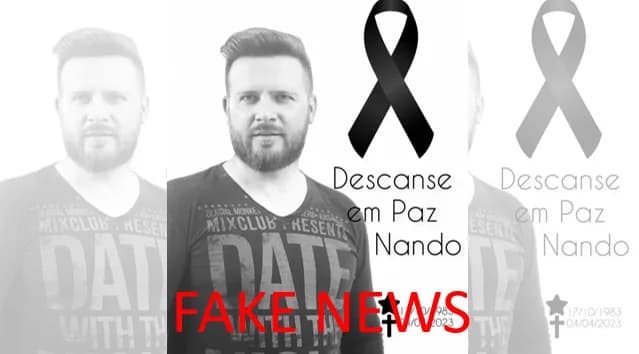 Cantor Nando desmente informação sobre sua morte