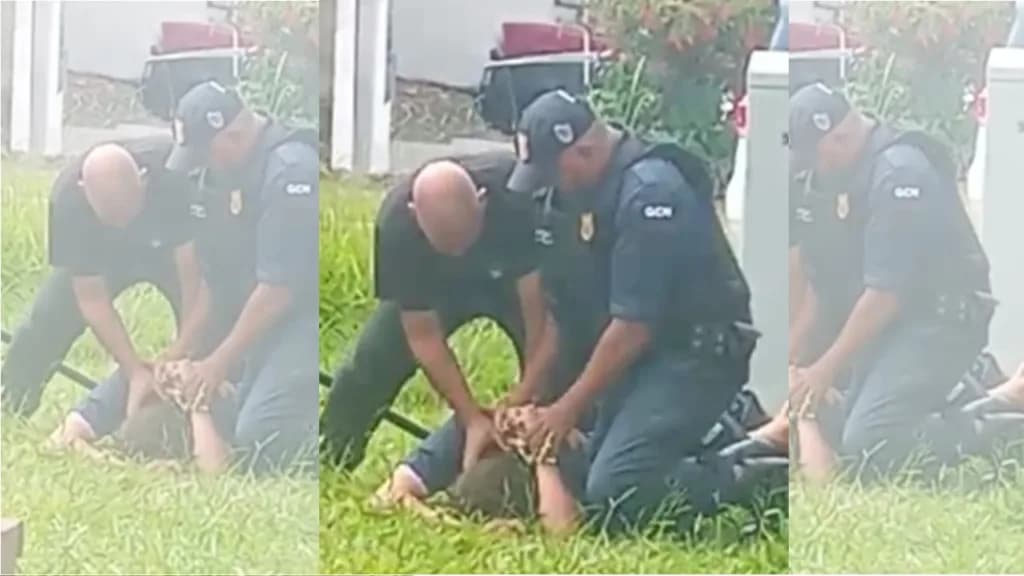 Homem que estaria armado de faca foi imobilizado pela Guarda Civil após tentar roubar fiação elétrica de CMEI, afirma a assessoria da prefeitura.