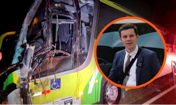 Jovem norte-americano morre em acidente com ônibus e caminhão entre Castro e Tibagi