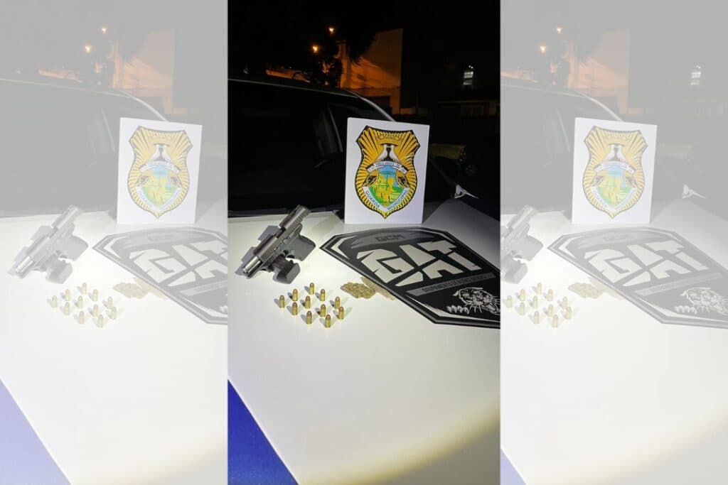 GAT prende suspeito com arma de fogo e droga no Paraíso
