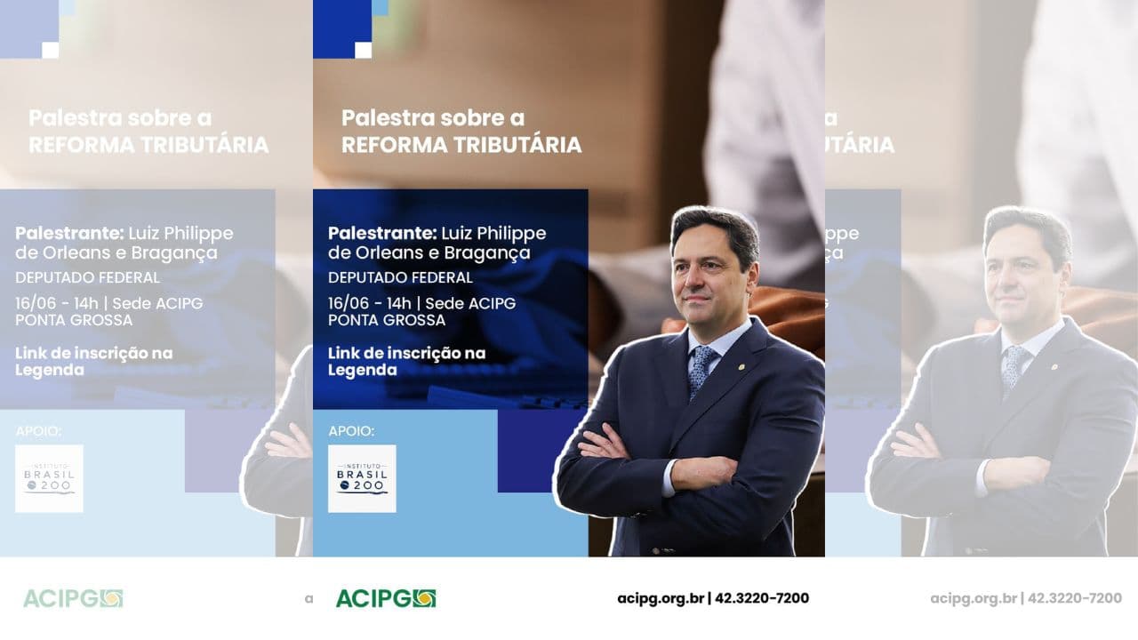 PG recebe palestra sobre reforma tributária com deputado e príncipe Luiz Philippe