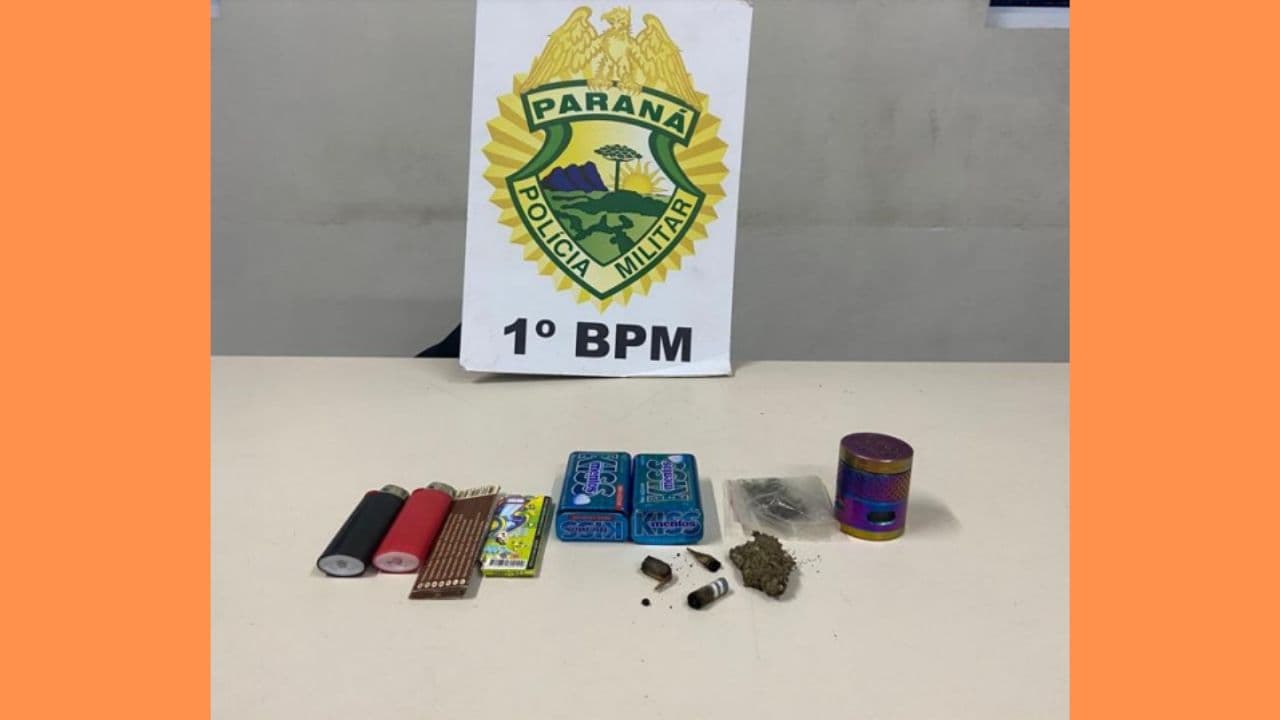 Adulto e menores são flagrados com drogas pela PM de Ponta Grossa