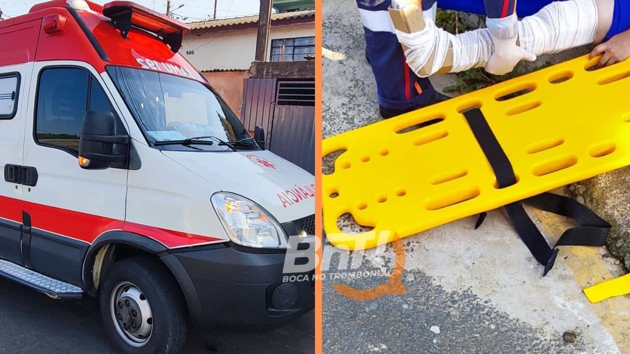 Mãe e filho ficam feridos após colisão em Telêmaco Borba