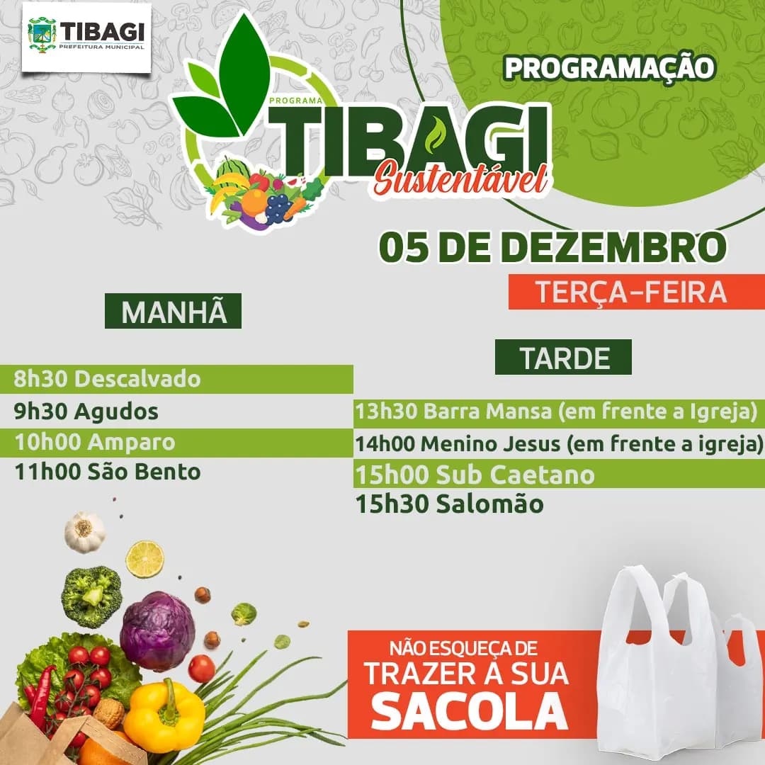 Tibagi Sustentável acontece nos dias 04 e 05 de dezembro