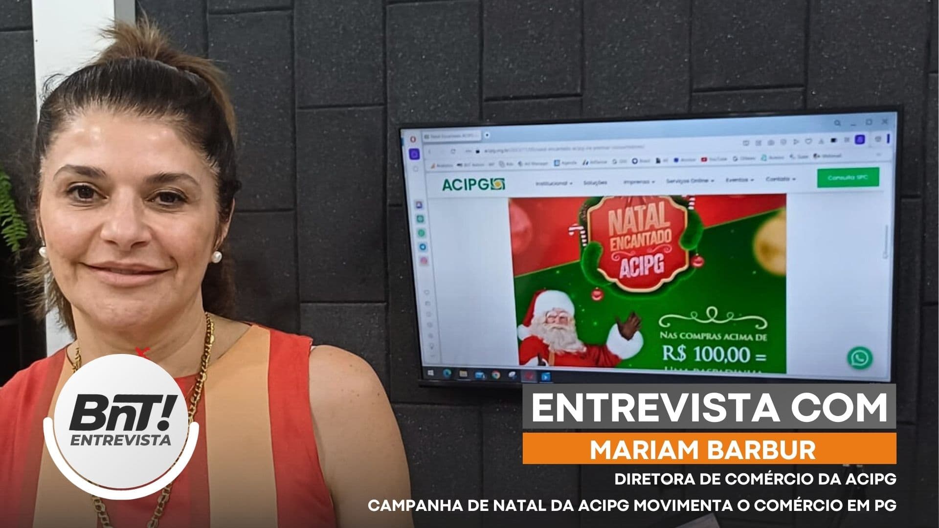 ACIPG comemora adesão de pequenos comerciantes na campanha Natal Encantado