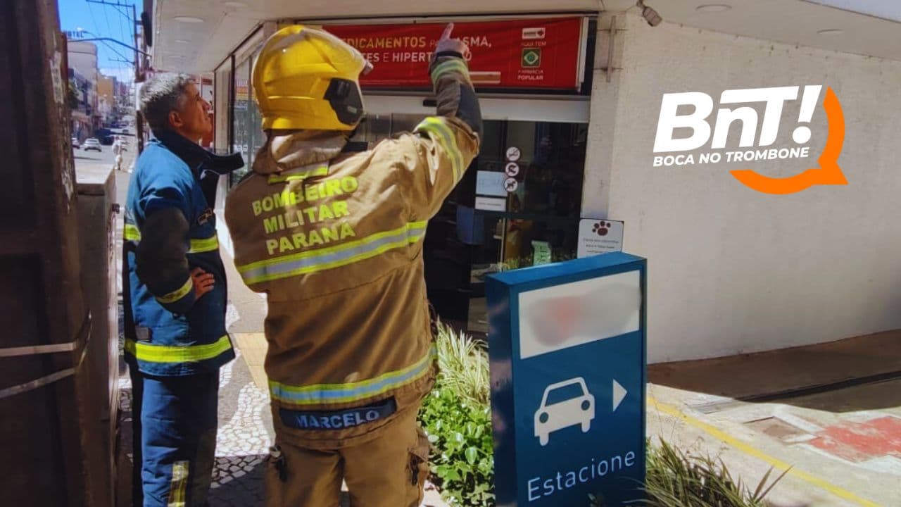 Bombeiros chegam rápido e evitam incêndio em farmácia de PG