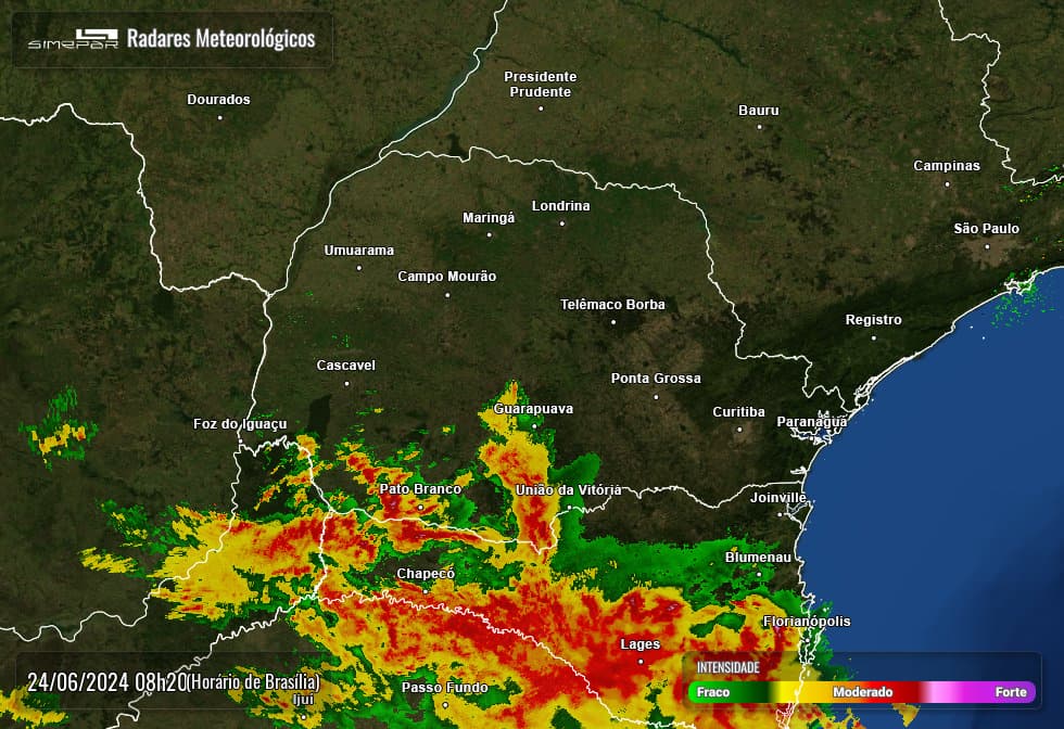Chuva pode atingir PG e algumas cidades da região nesta segunda-feira