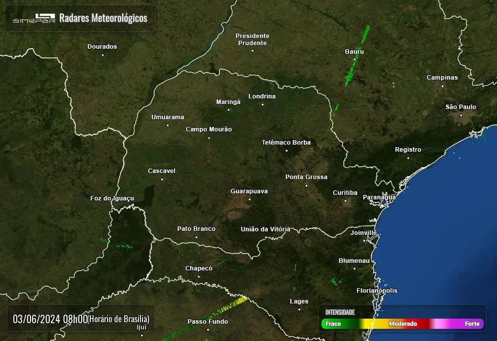 Temperaturas amenas marcam a segunda-feira em Ponta Grossa e região