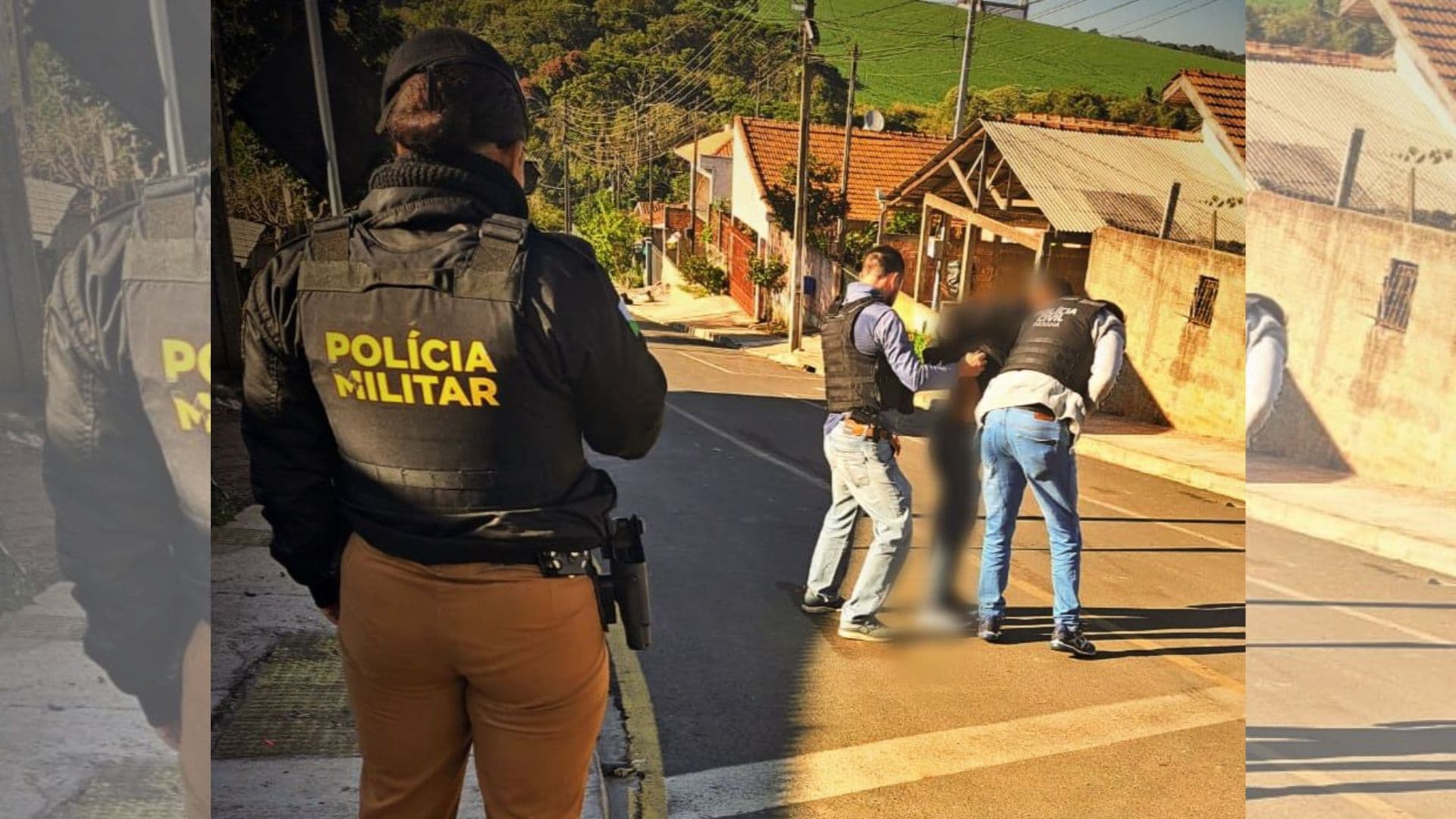 Homem é preso em flagrante por agredir, perseguir e de tentar atropelar companheira em Carambeí 