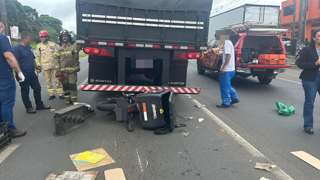 Imagem mostra acidente na souza naves 