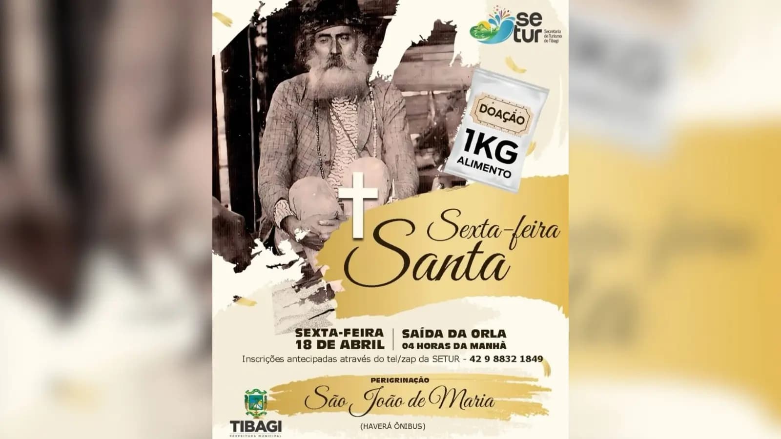 Peregrinação de São João de Maria acontece em Tibagi na Sexta-feira Santa