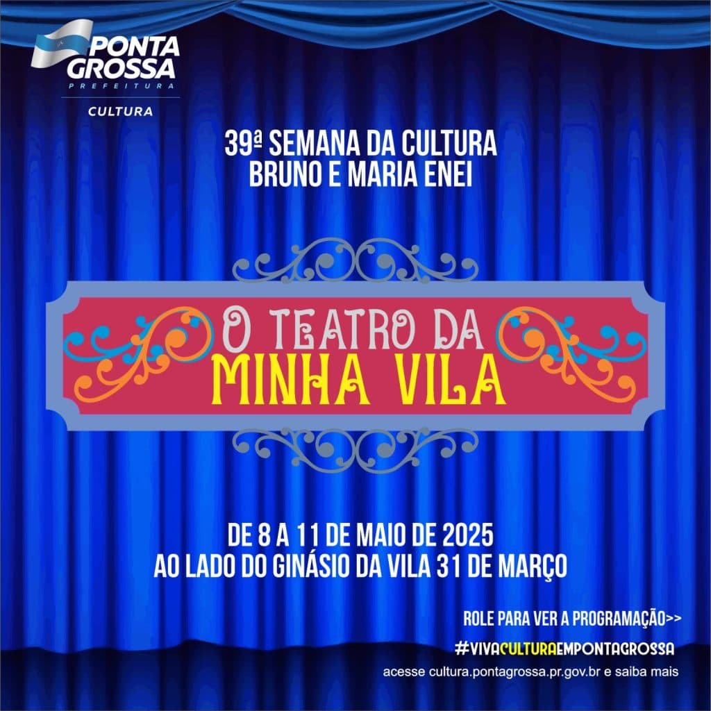 39ª Semana de Cultura começa na quinta-feira em Ponta Grossa