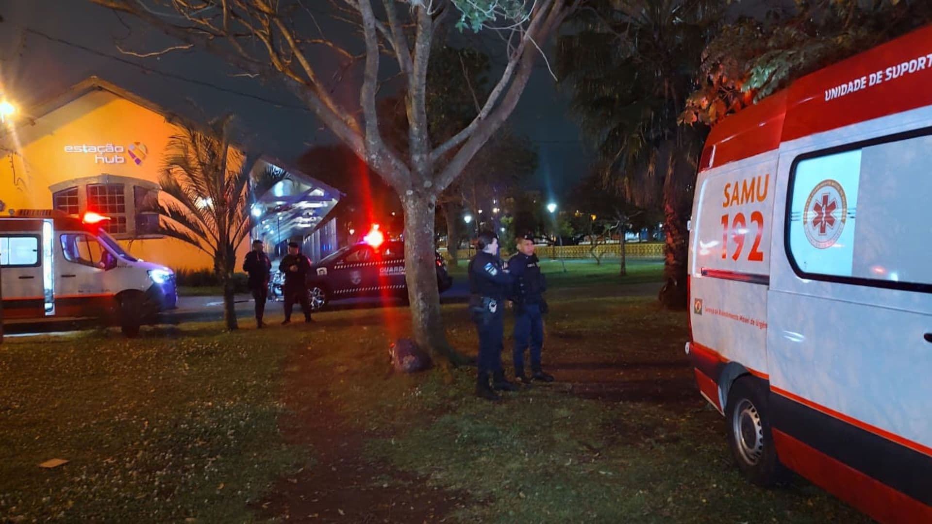 Local onde homem foi agredido no Parque Ambiental de Ponta Grossa