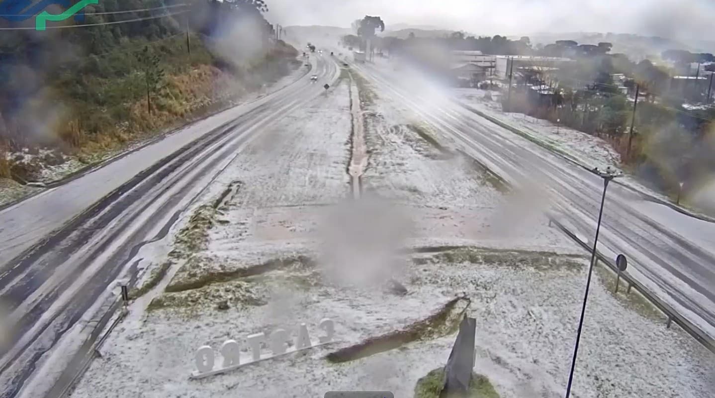 EPR registra chegada do granizo