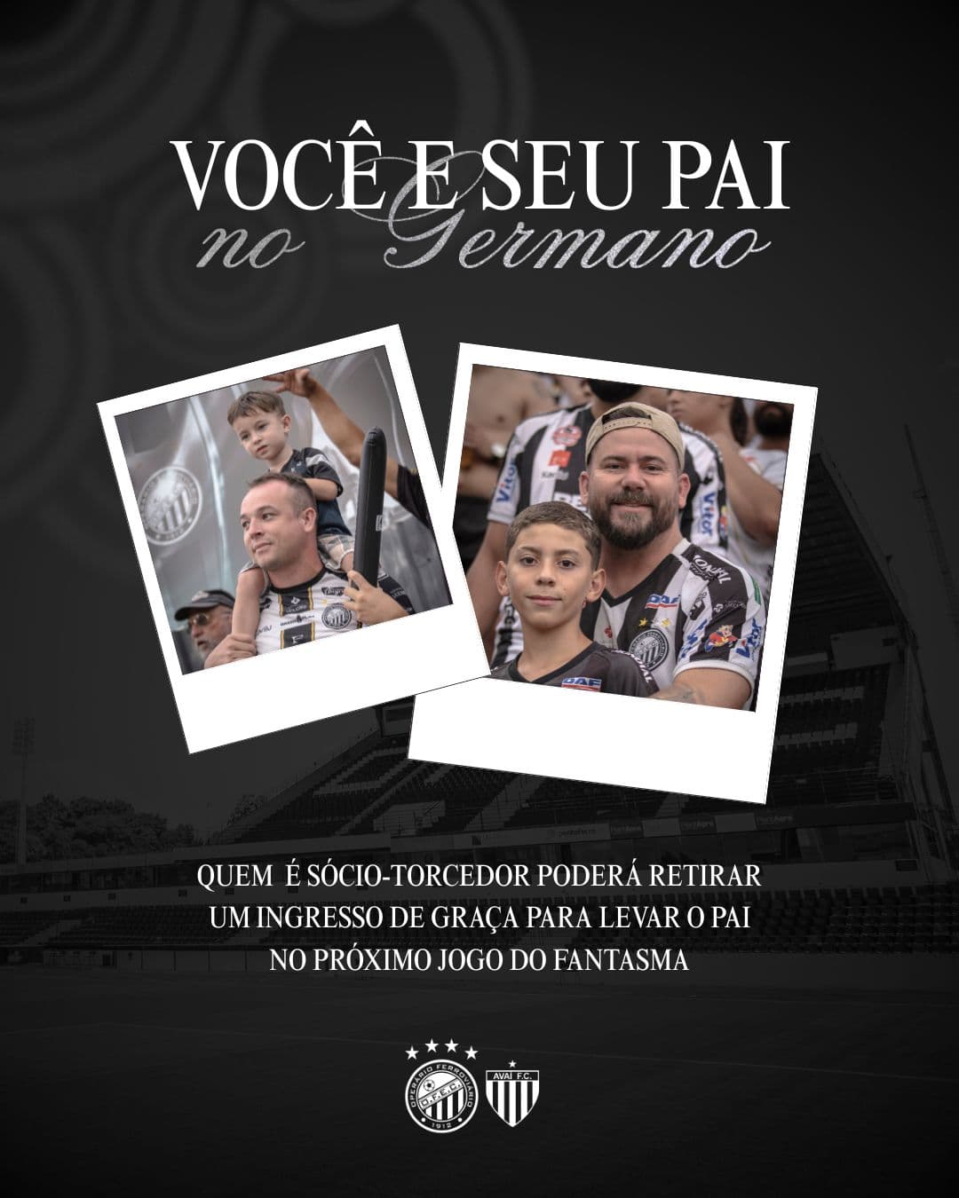 Sócios-titulares poderão retirar um ingresso extra para levar pai ou filho ao Estádio Germano Krüger.