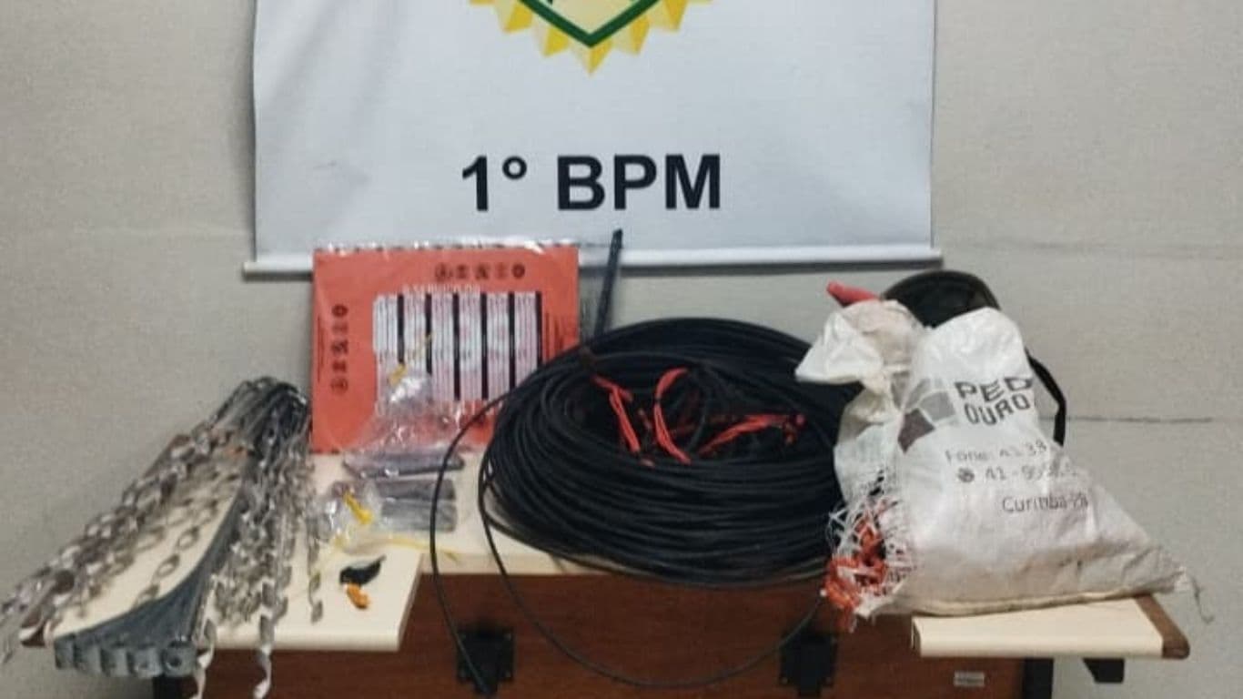 PM frustra furto de fios em Ponta Grossa e prende suspeitos em Uvaranas