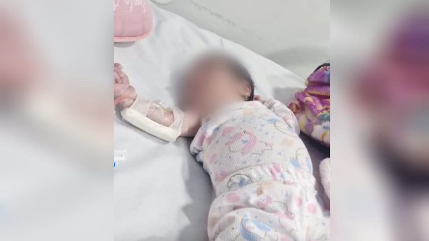 Família pede ajuda para transferência de bebê para tratamento de emergência em Curitiba