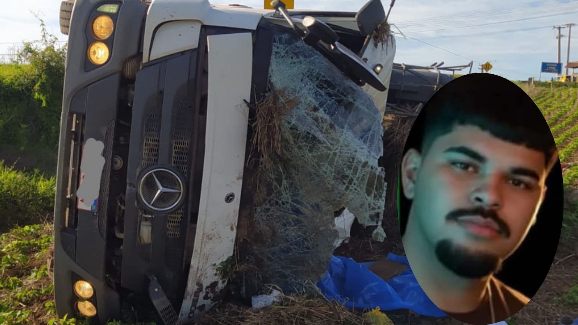 Identificado jovem que morreu em tombamento de caminhão entre Abapã e Castro