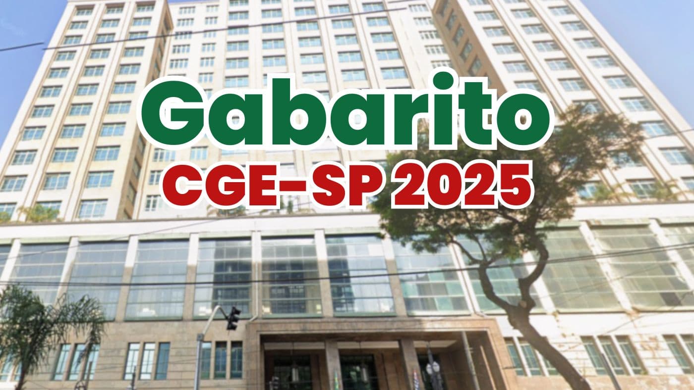 Gabarito oficial CGE-SP 2025 sai pela FGV nesta terça, 16