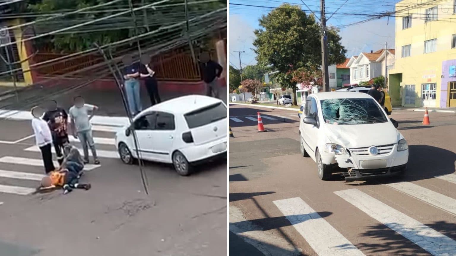 Motorista não tinha CNH quando atropelou mulher no centro de Castro