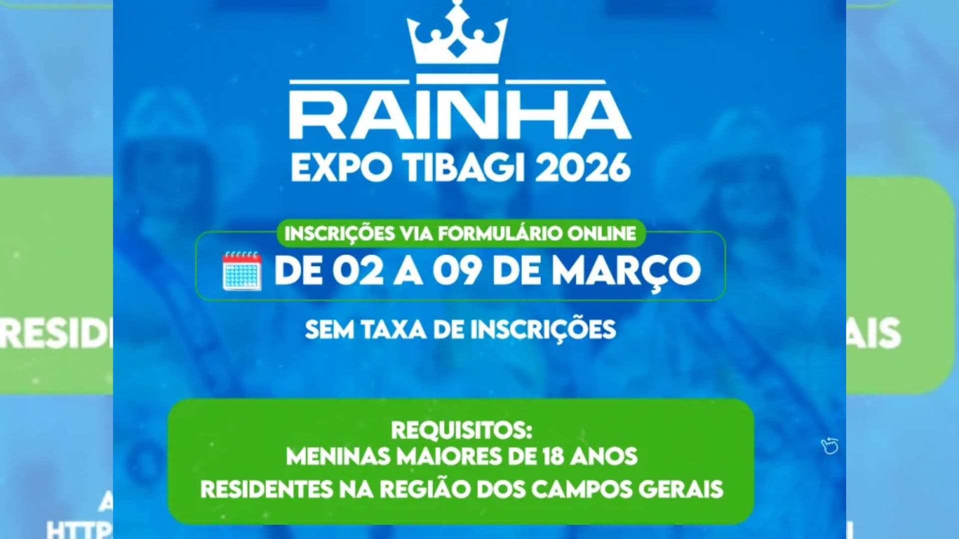 Abertas as inscrições para o concurso da Rainha da Expo Tibagi; região dos Campos Gerais pode participar