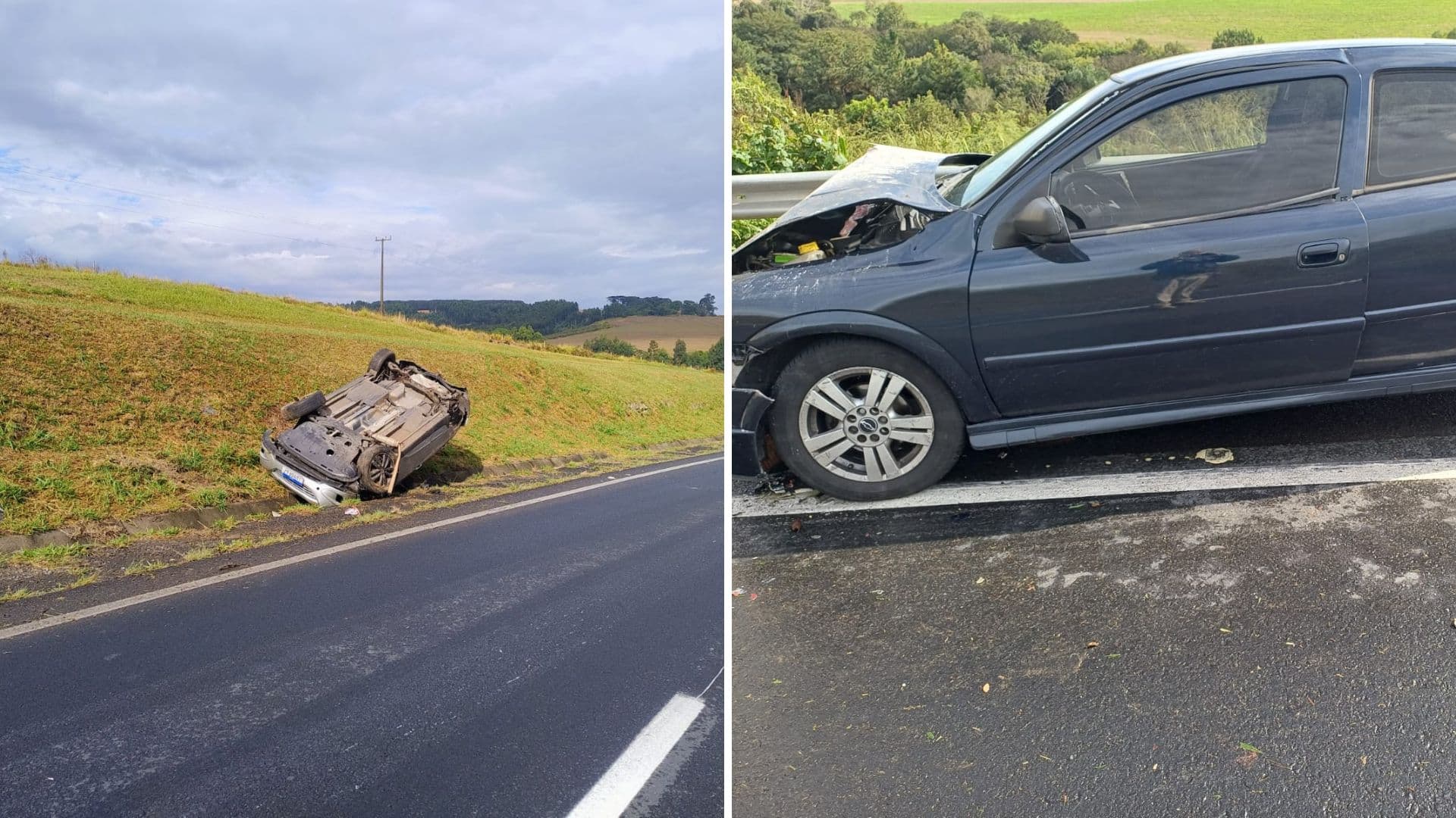 Acidente entre veículos e rodotrem deixa feridos na BR-376 em Ponta Grossa