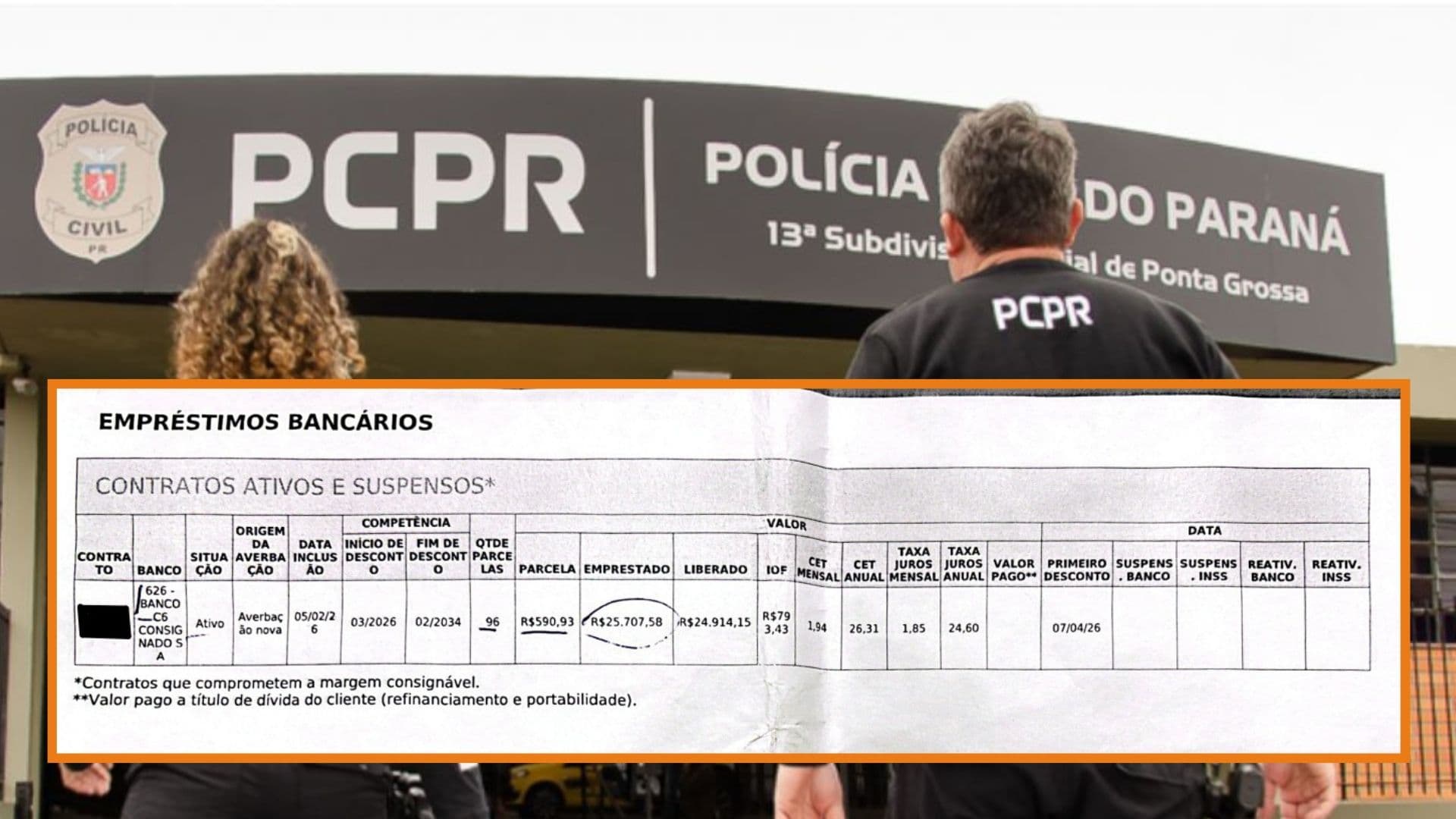 Rapaz finge amizade e é indiciado em Ponta Grossa por realizar empréstimos contra homem