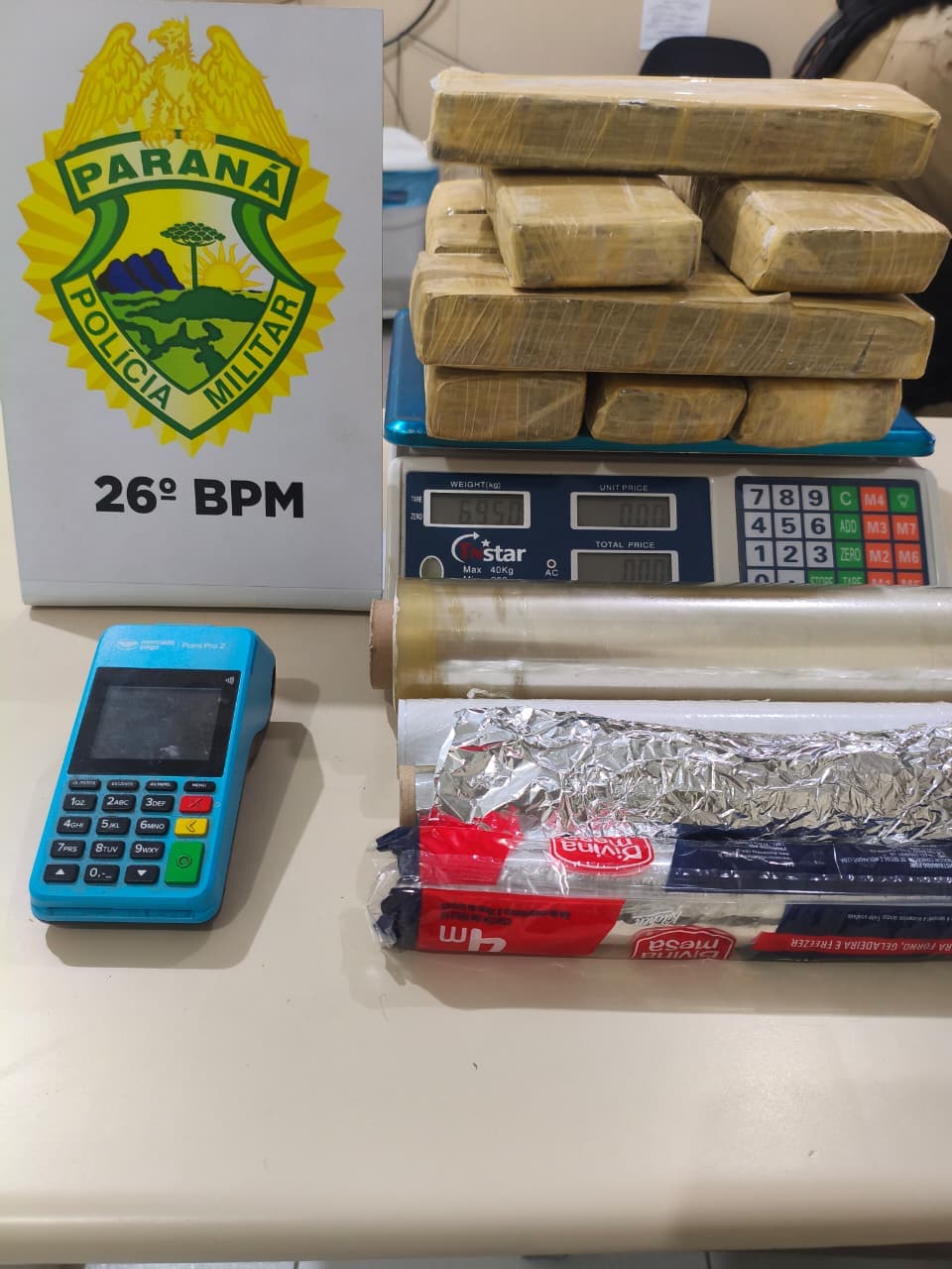 Homem é preso com quase 7 kg de maconha em barbearia de Telêmaco Borba