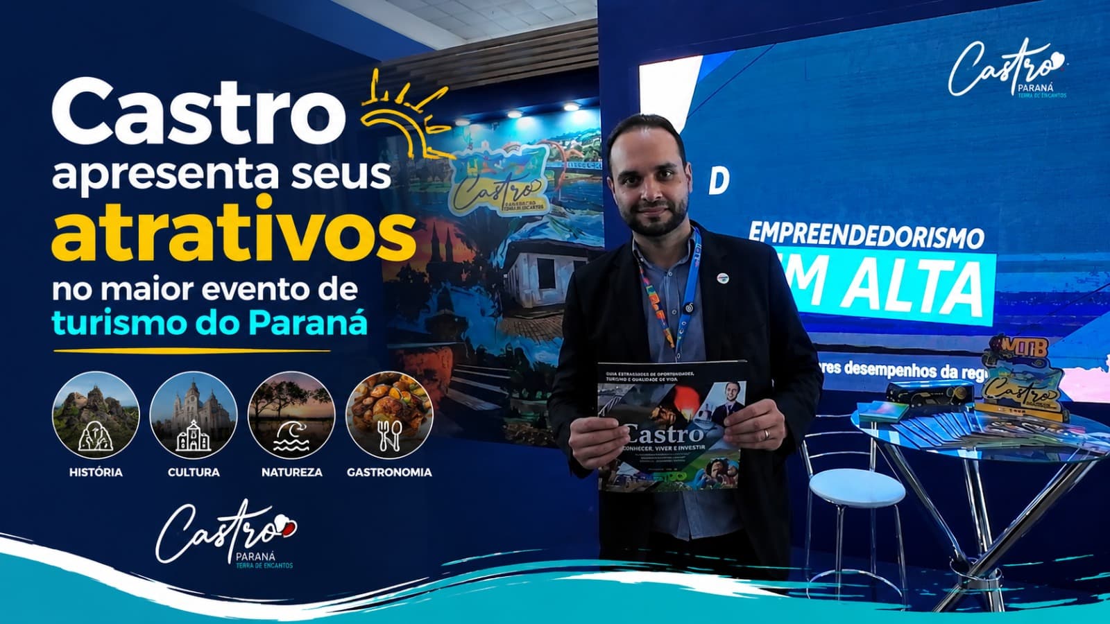 Castro apresenta seus atrativos no maior evento de turismo do Paraná