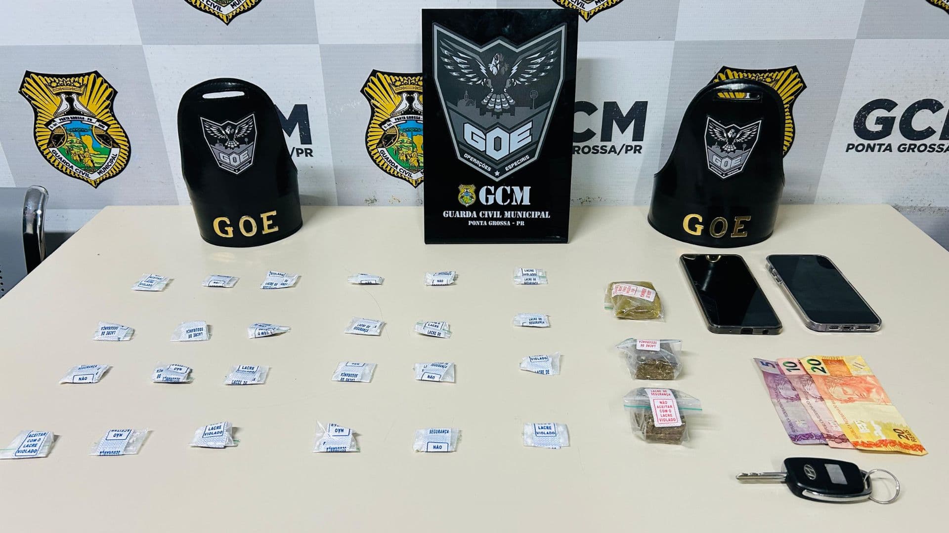 GOE prende rapaz por tráfico de drogas no Jardim Paraíso em Ponta Grossa