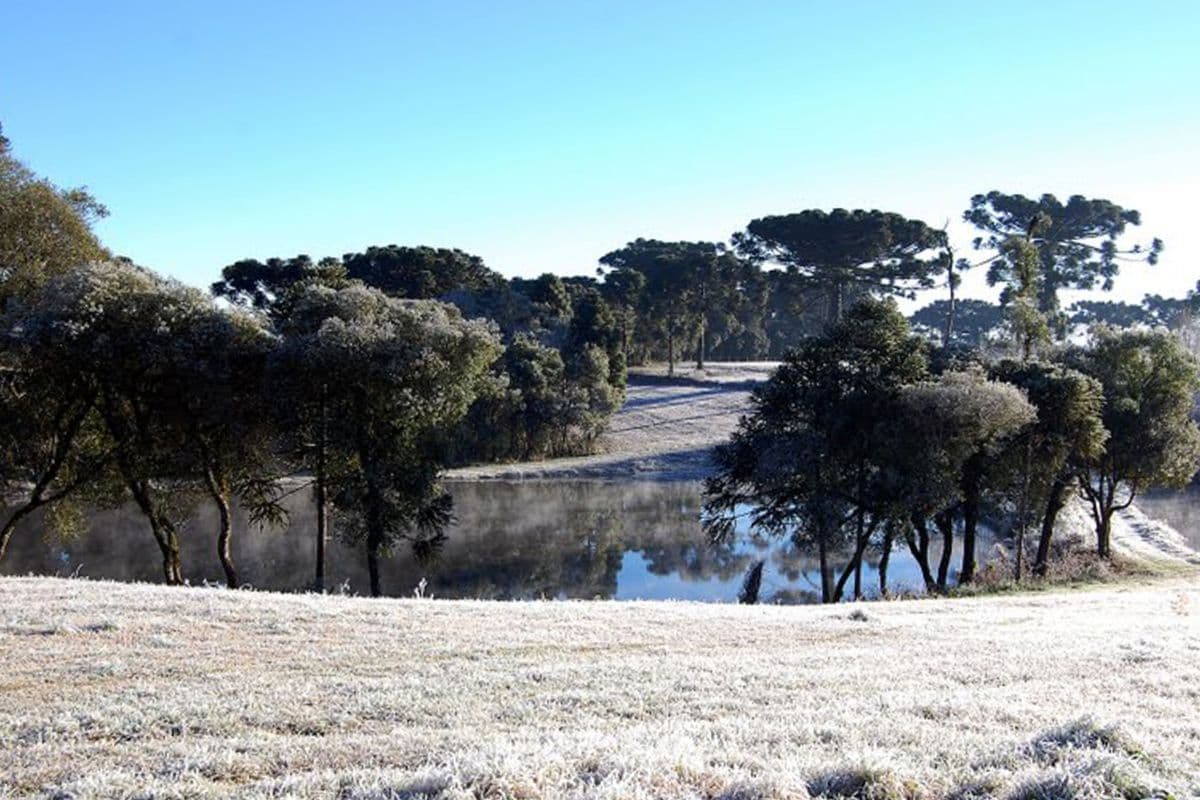 Primeira onda de frio do inverno chega ao Paraná com risco de geada e chance de neve no Sul