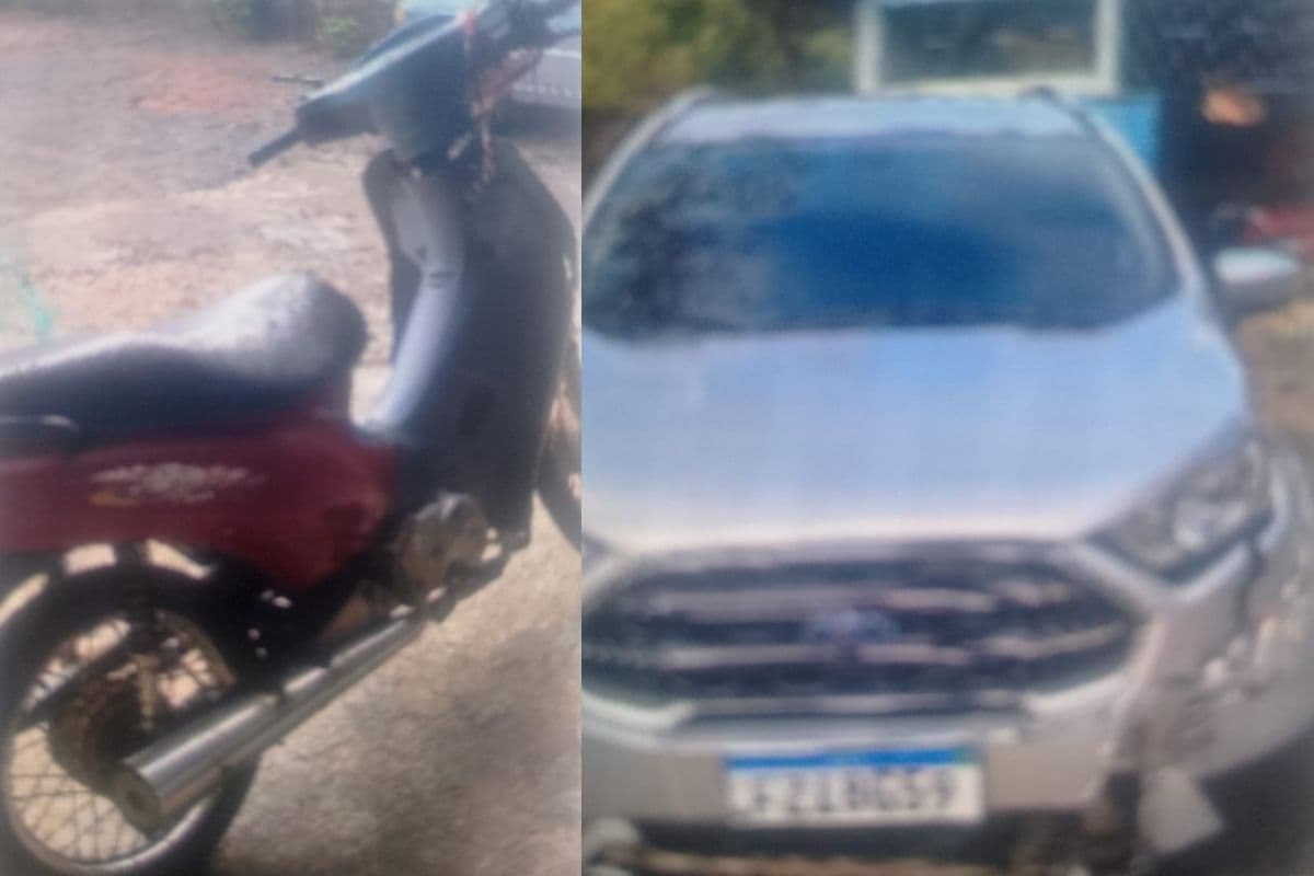 Colisão entre carro e moto na PR-160 deixa ferido em Telêmaco Borba
