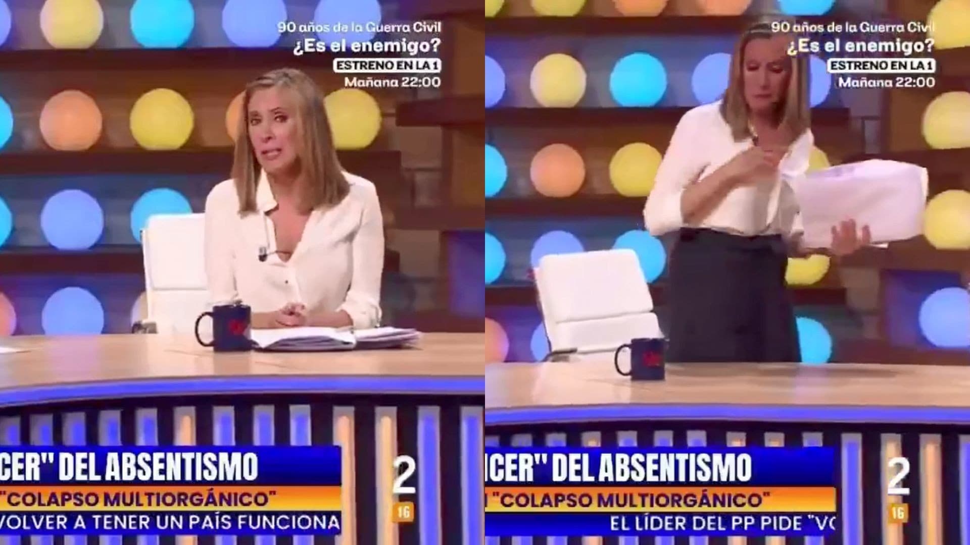 Apresentadora abandona programa ao vivo na Espanha após humilhação