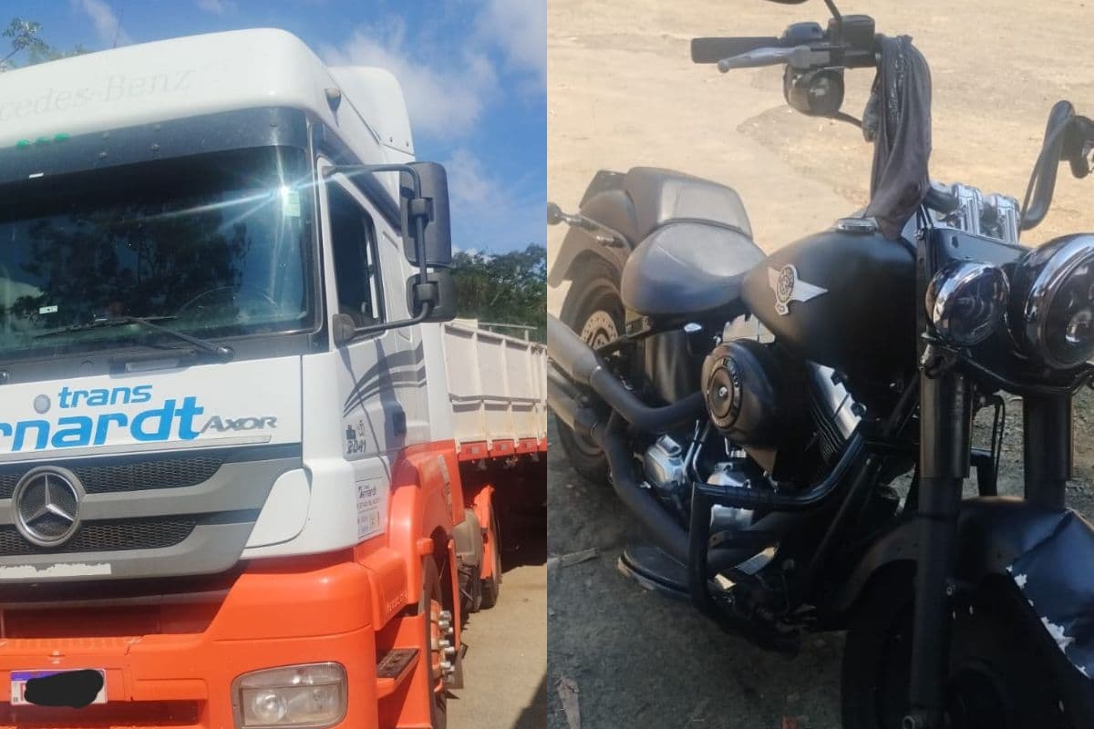 Motociclista fica ferido em acidente com caminhão na PR-160 em Telêmaco Borba