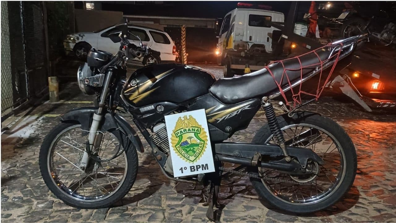 Homem é preso com motocicleta adulterada no Centro de Ponta Grossa