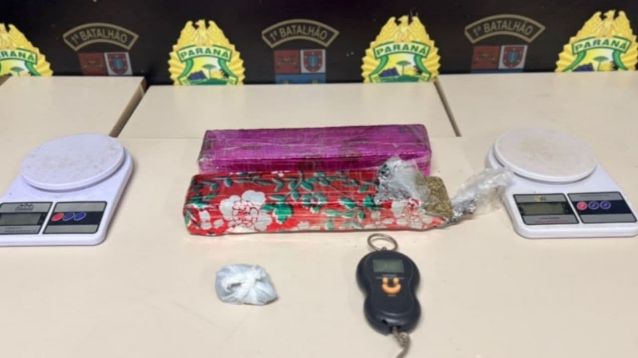 PM apreende mais de 1,5 kg de maconha em Ponta Grossa
