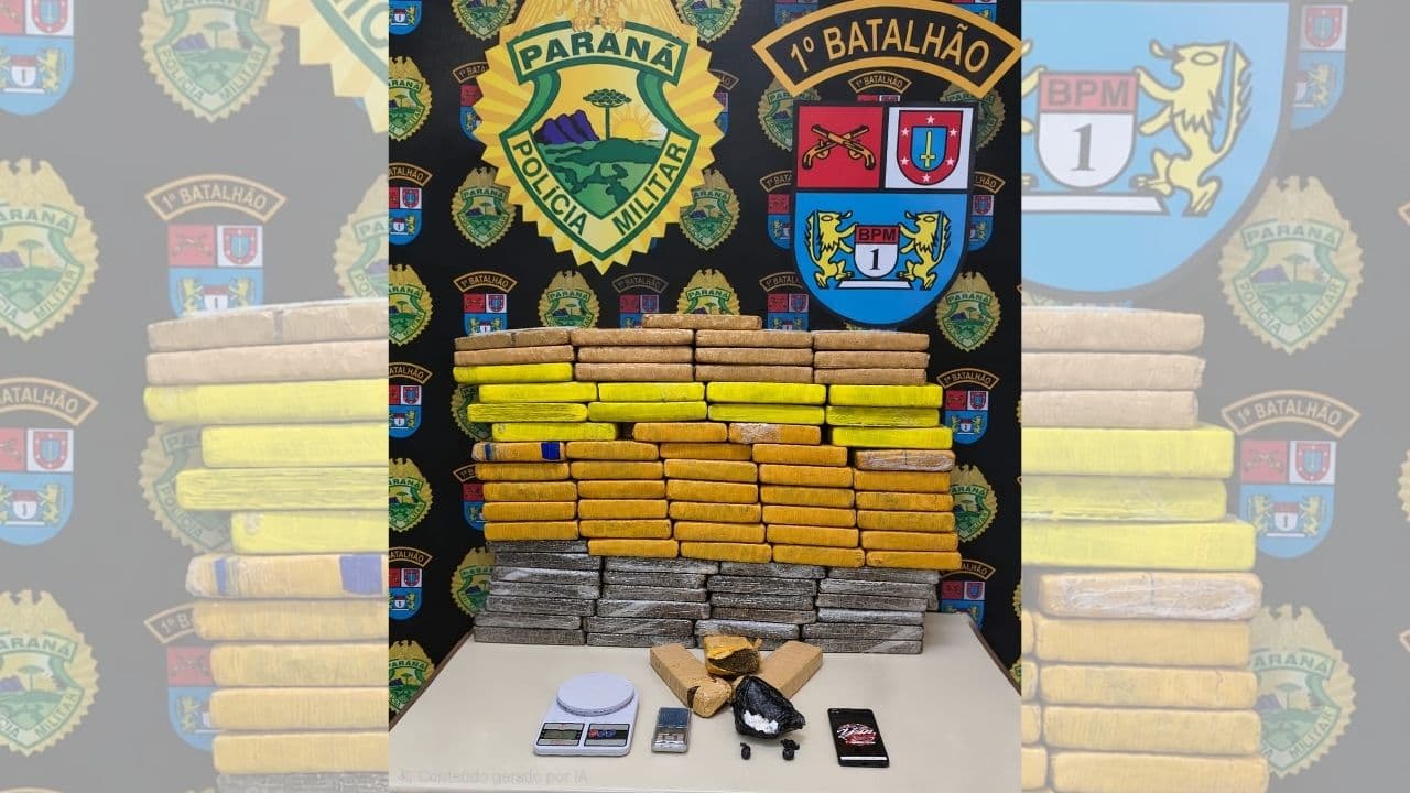 Homem é preso com 58 quilos de maconha em Castro