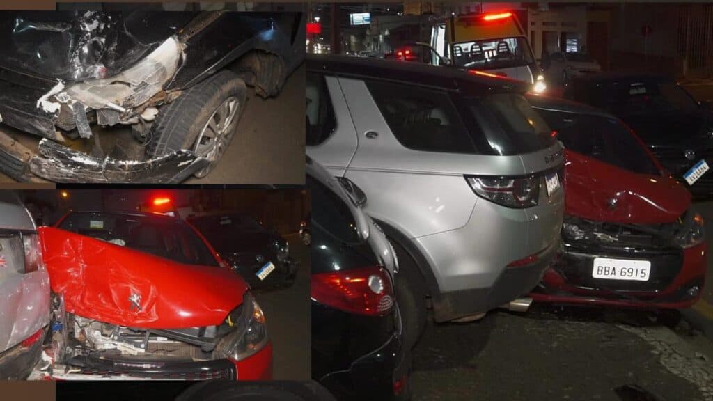 Acidente envolve quatro carros e gravida é encaminhada ao hospital em PG