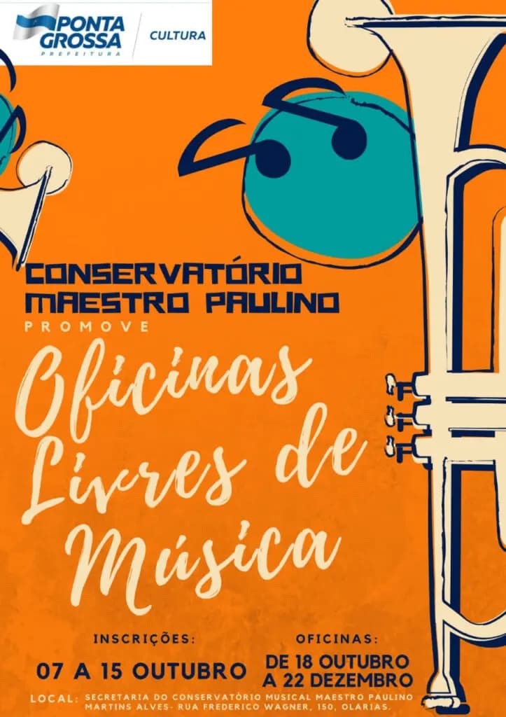 Fundação de Cultura de PG abre inscrições para Oficinas Livres de Música